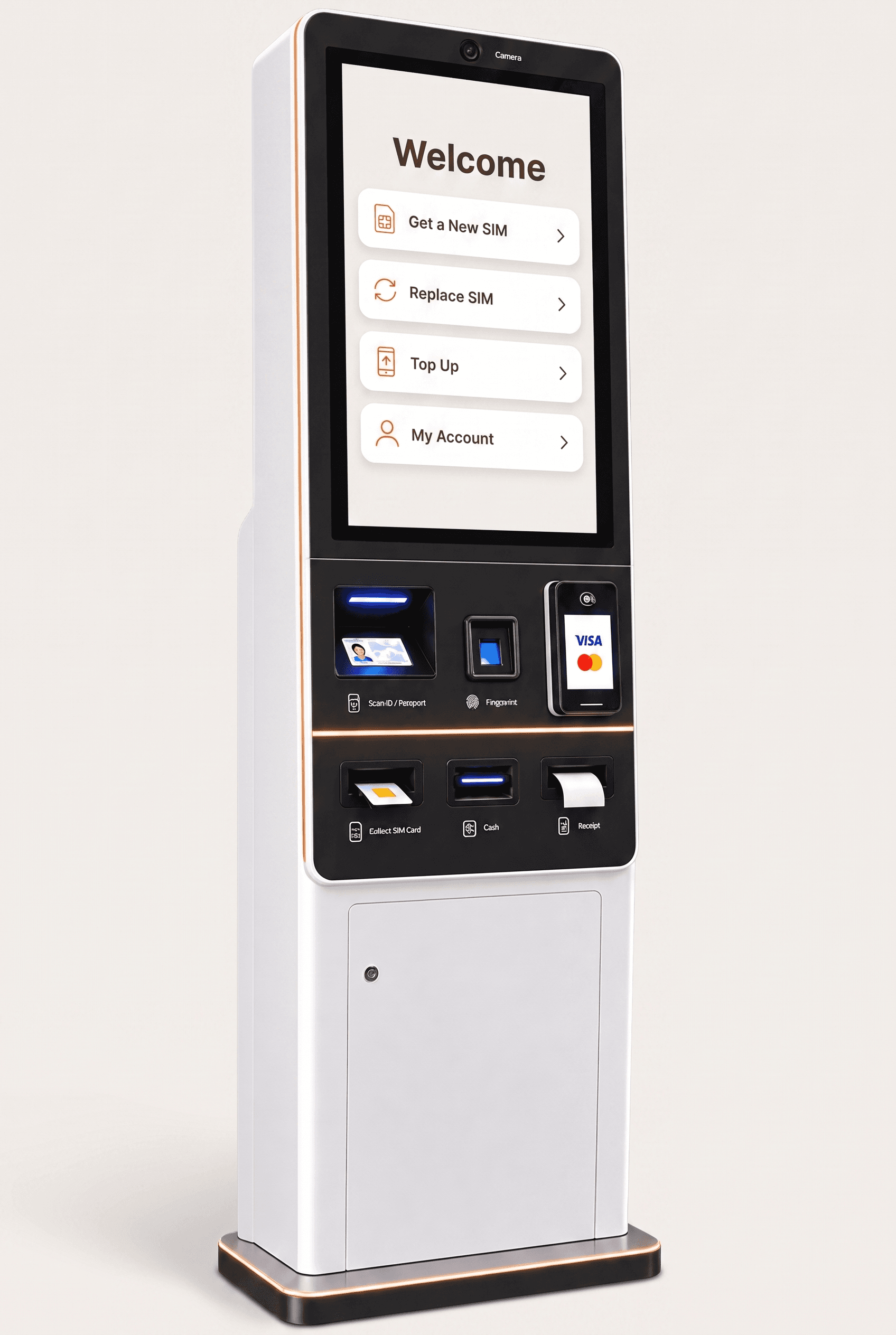 SIM dispensing kiosk